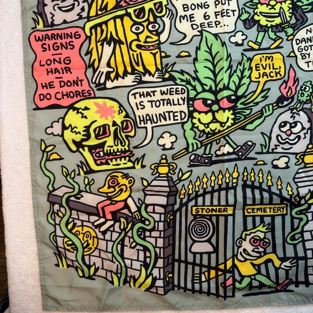 Killer Acid Beware The Dangers of Marijuana Wall Tapestry Banner Psychedelic Art